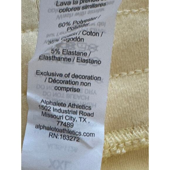 New ~ ALPHALETE  ~ Yellow Essential Core Jogger Size XXL Loungewear - Picture 9 of 9